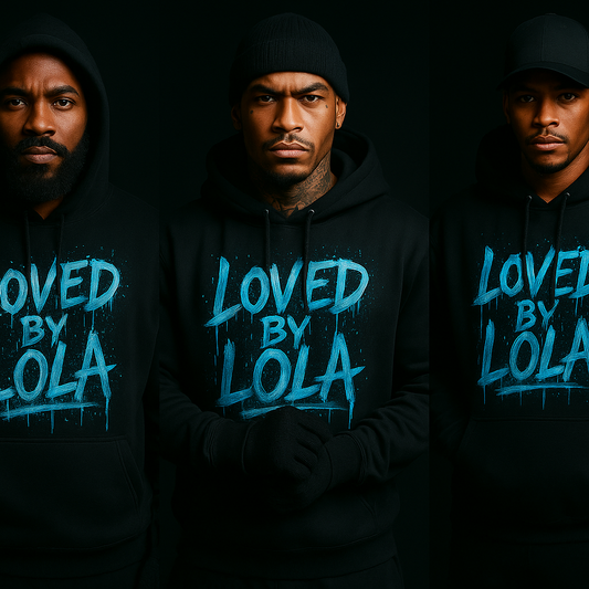 LovedxLola Men's Urban Hoodie - Drip Logo Collection